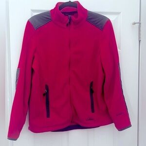 Ll bean Medium zip up sweatshirt jacket pink